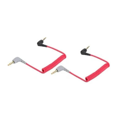 Abbildung von Alphatec Ersatz gewickelt SC7 Kabel 3,5 mm TRRS zu TRS Mikrofon/Audio/Lavalier Smartphone Draht für RODE VideoMicro VideoMic Go BOYA 50cm 2 Stück