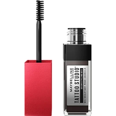 Abbildung von Maybelline New York Augenbrauengel, Für dichter aussehende und geformte Augenbrauen, Wischfest wasserfest, Tattoo Brow 36H Styling Gel, Nr. 257 Medium Brown, 6 ml