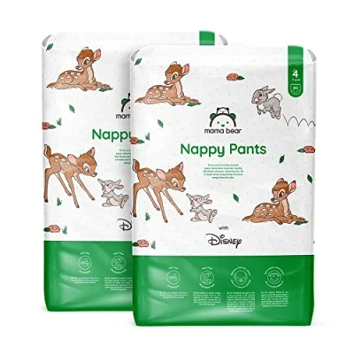 Abbildung von Amazon Marke: Mama Bear Disney 160 Windelhöschen Größe 4 (9 15 kg) MONATSBOX, Weiß, Stück (2 Packungen mit 80)