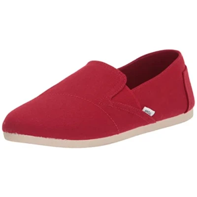 Abbildung von TOMS Damen Redondo Flacher Slipper, Rotes Leinwand, 37 EU