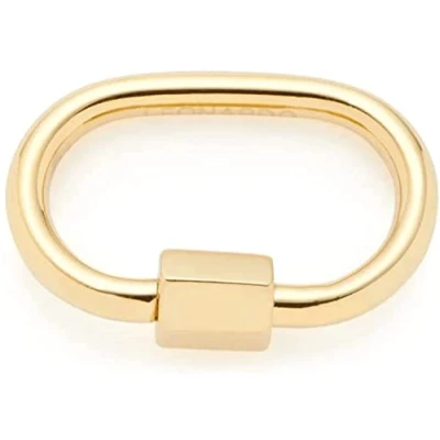 Abbildung von Leonardo Jewels Clip&amp;Mix Lora Joker aus Edelstahl, aufdrehbares ovales Schloss golfarben, zum Einhängen in die Basicketten, Damen Modeschmuck, 021818