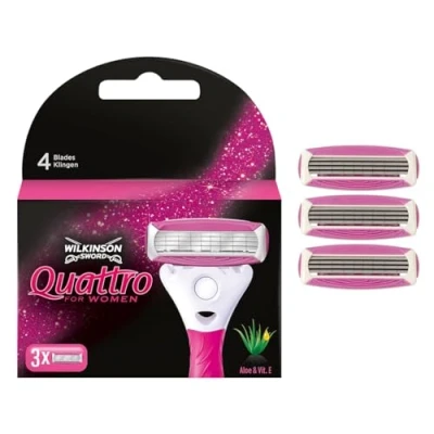 Abbildung von Wilkinson Sword Quattro for Women Rasierklingen für Damen Rasierer, 3 Stück