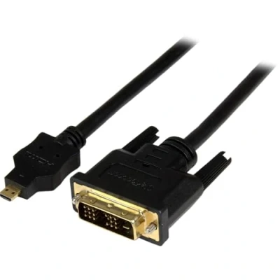 Abbildung von StarTech.com 1m Micro HDMI auf DVI Kabel zu Adapterkabel Typ D Gerät Single Link Monitor/Display/Projektor Monitor/Konverterkabel Robust (HDDDVIMM1M)