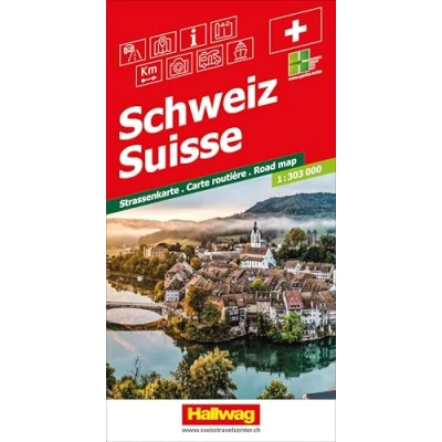 Abbildung von Hallwag Strassenkarte Schweiz 1:303.000: Inkl. Transitpläne, Ortsverzeichnis und Reiseinformationen (Hallwag Strassenkarten)