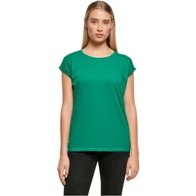 Abbildung von Build Your Brand Damen T Shirt Ladies Extended Shoulder Tee, lang geschnittenes für Frauen, Baumwolle, Forest Green, S