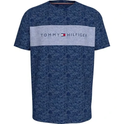 Abbildung von Tommy Hilfiger Original Blocked Nachtwäsche Shirt, Herren, Größe: Medium, Desert sky ht