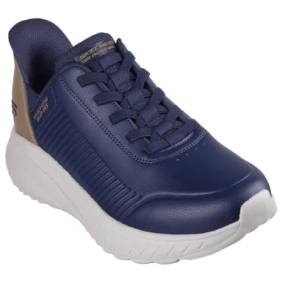 Abbildung von Skechers Herren Freihändige Slip Ins Bobs Squad Chaos Heel Preferred Sneaker, Marineblau PU, 45 EU