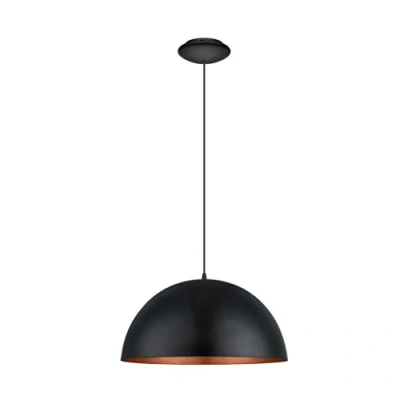 Abbildung von Eglo 94938 Pendelleuchte Gaetano 1 in schwarz, kupfer 1X40W H:150 Ø 53cm höhenverstellbar