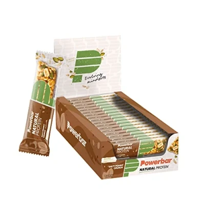 Abbildung von Powerbar Natural Protein Salty Peanut Crunch 18x40g veganer Riegel palmölfrei natürliche Zutaten