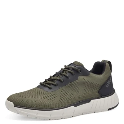 Abbildung von s.Oliver Herren Sneaker flach mit dicker Sohle Sportlich, Grün (Khaki), 43