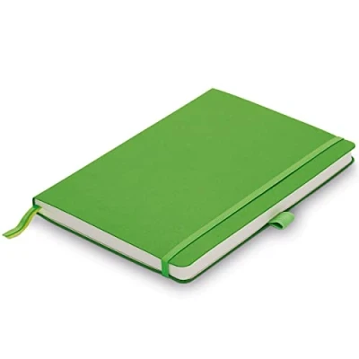 Abbildung von Lamy paper Softcover A6 Notizbuch 810 Format DIN (102 x 144 mm) in grün mit Lineatur, 192 Seiten und elastischem Verschlussband