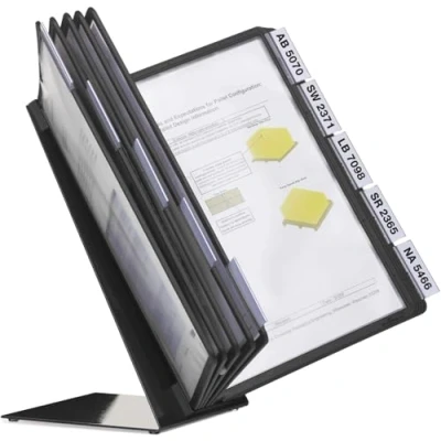 Abbildung von Durable Tisch Sichttafelsystem (Vario Table 10, mit 10 Sichttafeln A4) schwarz, 557001
