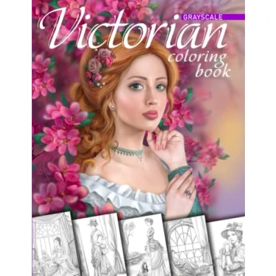 Abbildung von Victorian coloring Book. Grayscale: Book for Adults (Beauties books)