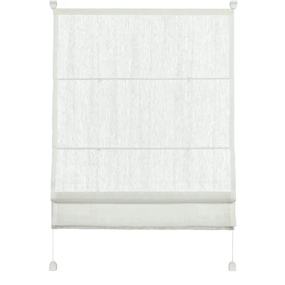 Abbildung von GARDINIA EASYFIX Raffrollo ohne Bohren, Zum Klemmen, Raffgardine, Transparent, Alle Montage Teile inklusive, 2 Bedienschienen, Weiß, 50 x 140 cm (BxH)