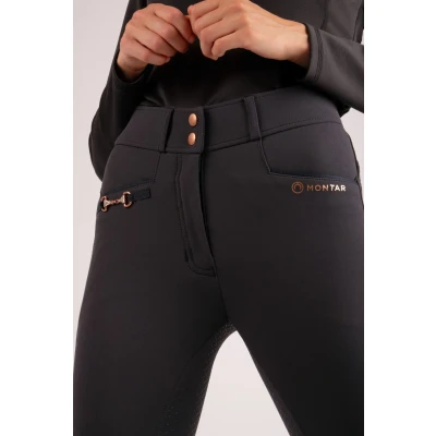 Abbildung von Montar Reithose Molly Rosegold Highwaist Full Grip Navy 44