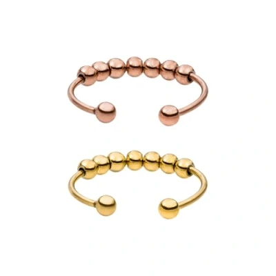 Abbildung von Purelei® Shade Anxiety Ring Set Fidget Damenring aus langlebigem Edelstahl Wasserfeste Ringe in verstellbaren Größen erhältlich von 50 66 Damenschmuck (Rosegold, 60)