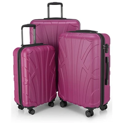Abbildung von suitline 3er Koffer Set, TSA, (S, M &amp; L), Magenta