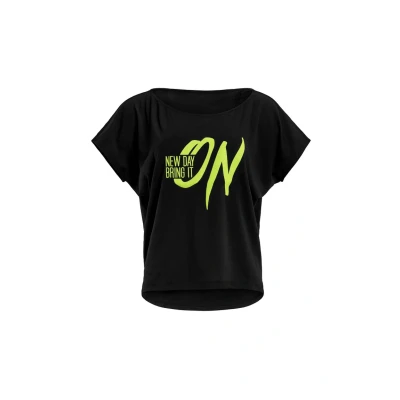 Abbildung von Winshape MCT002 Ultra Light Tshirt print, Damen, Größe: XXL, Black/glitter/neon yellow