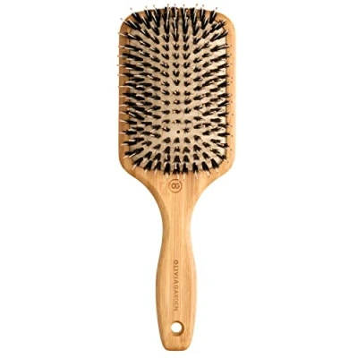 Abbildung von Olivia Garden Bamboo Touch Brush Nachhaltige Bambus Detangle Haarbürste, Nylon und Wildschweinborsten Größe L