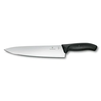 Abbildung von Victorinox Swiss Classic, Profi Tranchiermesser, Extra Scharfe Klinge, gerader Schliff, 20 cm, Kunststoffgriff, Rostfreier Stahl, schwarz