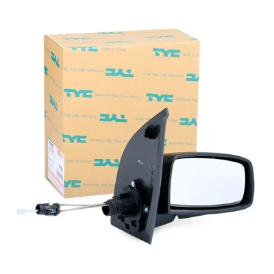 Abbildung von Außenspiegel Tyc 309 0041 rechts schwarz Einstellung: Seilzug, konvex FIAT: Panda II Hatchback