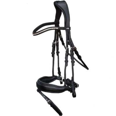 Abbildung von Schockemöhle Trense Premium Malibu Schwarz/Silber XWarmblut