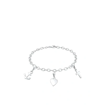 Abbildung von Elli Anker HERZ Charm, Damen, Größe: 18, Silber