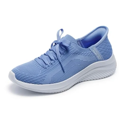 Abbildung von Skechers Damen Ultra Flex 3.0 Brilliant Path, Periwinkle Knit Pink Trim, 35.5 EU