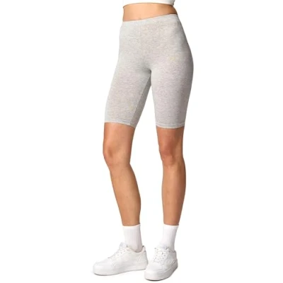 Abbildung von Merry Style Damen Sport Leggings kurz Sportleggings Radlerhose Sporthose aus Viskose MS10 145 (Melange, M)