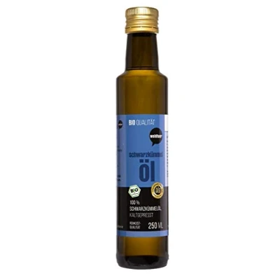 Abbildung von Wohltuer Bio Schwarzkümmel Öl 250 ml Kaltgepresst in Rohkostqualität I Biozertifizierte Ägyptische Rohware