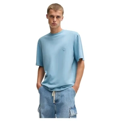 Abbildung von HUGO Niley Tshirt basic, Herren, Größe: Small, Light pastel blue