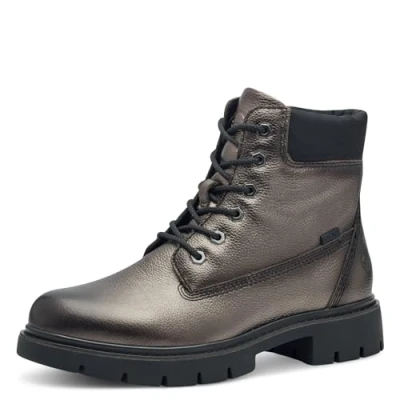 Abbildung von TAMARIS COMFORT Damen Winterstiefeletten zum Schnüren Gefüttert Wasserabweisend, Silber (Pewter), 40 EU