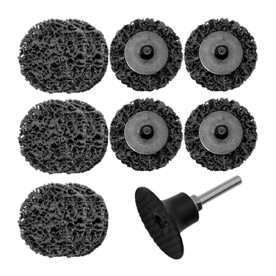 Abbildung von Merryland CSD Scheibe 50mm Farbe Rost für Stabschleifer, 50 mm Schwarz Reinigungsscheibe Entroster Metall Stahl Grobreinigungsscheibe Grobschleifscheibe 10 Stück Mit 6mm Schaft, DGTA012C2