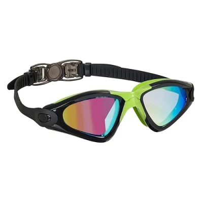 Abbildung von Beco Schwimmbrille CALAIS MIRROR Antibeschlag und UV Schutzspiegel Unisex Taucherbrille Erwachsene Sport in Schwarz Grün