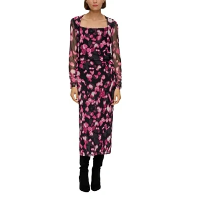 Abbildung von s.Oliver Black Label MIT Raffung Freizeitkleid, Damen, Größe: 32, Schwarz