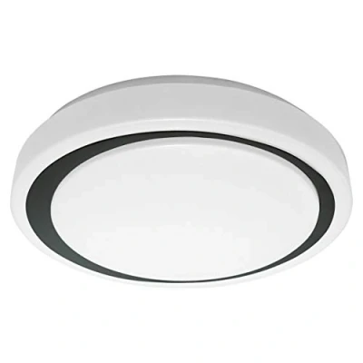 Abbildung von LEDVANCE Smarte LED Wand und Deckenleuchte für Innen mit WIFI Technologie, Lichtfarbe änderbar (3000K 6500K), Schwarz, 380mm, Kompatibel Google Alexa Voice Control, SMART+ ORBIS MOON
