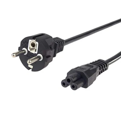 Abbildung von PremiumCord kpspu Netzkabel Mickey Mouse 230V 2m, Stromkabel mit Schutzkontakt auf Kaltgerätebuchse,IEC 320 C5, PC 3 Polig, gerade, Farbe schwarz