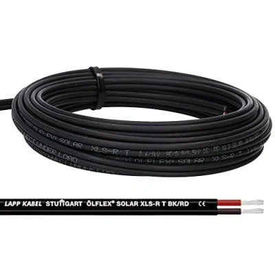 Abbildung von 10 Meter Lapp ÖLFLEX SOLAR XLS R T Solarleitung 2X6 mm² BK/RD Solarkabel Zwillingsleitung
