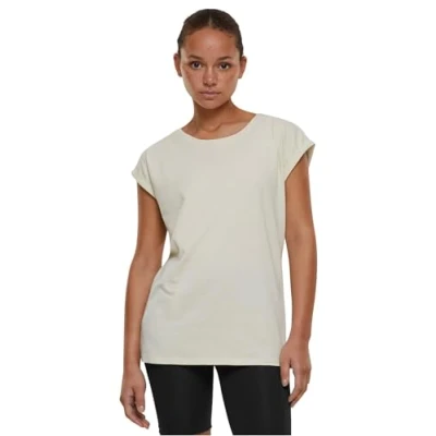 Abbildung von Build Your Brand Damen BY021 Ladies Extended Shoulder Tee T Shirt, whitesand, XL