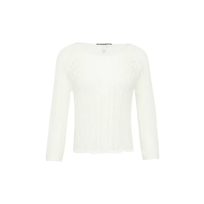 Abbildung von QS Damen 2163005 Ajour Pullover, Ecru, M