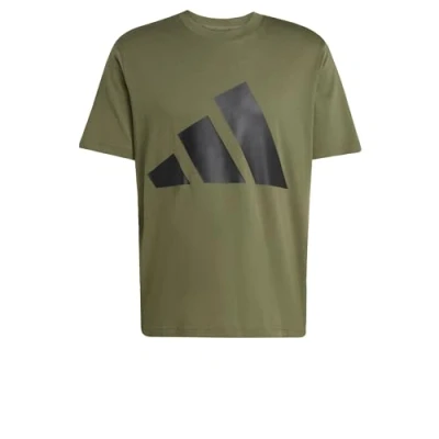 Abbildung von adidas Herren Essentials Big Logo Single Jersey Tee, Olive Strata/Black, S