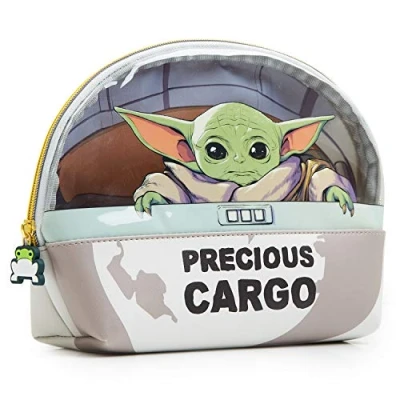 Abbildung von The Mandalorian Kulturbeutel Baby Yoda Geschenkidee Geek Star Wars Yoda, Grau, Einheitsgröße, Taille Unique