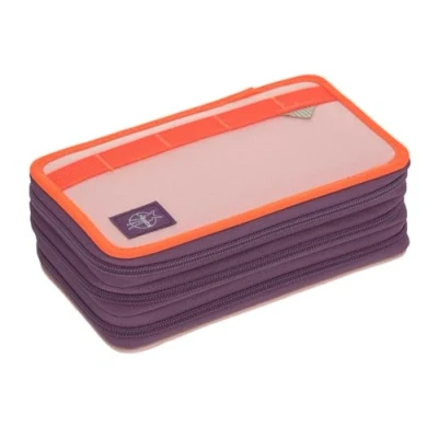 Abbildung von LÄSSIG Federmäppchen befüllt 20 teilig / School Triple Pencil Case Unique Rose/Neon orange