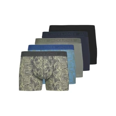Abbildung von Jack &amp; Jones Cameron 5 pack Panties, Herren, Größe: Medium, Asphalt true blue night sky castor gray black