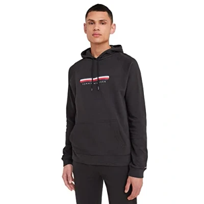 Abbildung von Tommy Hilfiger OH Hoodie Nachtwäsche Shirt, Herren, Größe: Small, Black