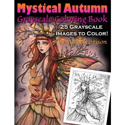 Abbildung von Mystical Autumn Grayscale Coloring Book: Witches, Fairies and More!