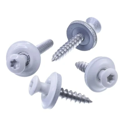 Abbildung von SECCARO Spenglerschraube 4,5 x 30 mm, RAL 9010 reinweiß, Edelstahl A2, EPDM Dichtscheibe 15 TX/Innensechsrund, 100 Stück
