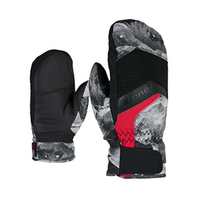 Abbildung von Ziener Jungen LABINOS AS(R) MITTEN glove junior Ski handschuhe/Wintersport Wasserdicht, Atmungsaktiv, grey mountain print, 3