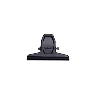 Abbildung von MAUL Papierklemmer MAULpro aus Metall (2 Stück) Moderner Klemmer mit breitem Verschlussclip 7,5 cm und Klemmweite 1,2 Gadget für Haushalt, Küche Büro Ideal DIY Projekte Schwarz