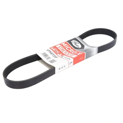 Abbildung von GATES Micro V Stretch Fit 6PK873SF Keilrippenriemen 873 6 PA (Polyamid), EPDM (Ethylen Propylen Dien Kautschuk) FORD: Transit Mk6 Van